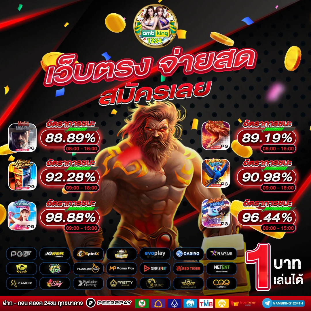 รวมค่ายสล็อต ไม่มี ขั้นต่ํา 24 ชั่วโมง - แบนเนอร์โปรโมชั่น