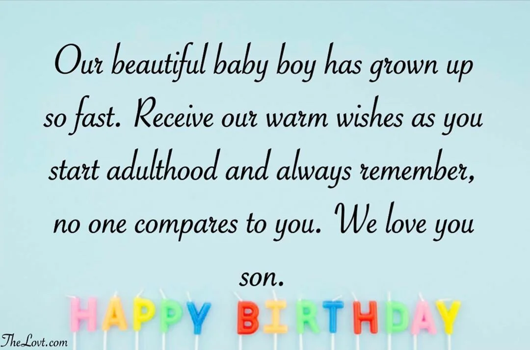 Happy 18th Birthday Wishes For Son